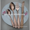 Rose gold flatware set ,2015 new design gold plated flatware